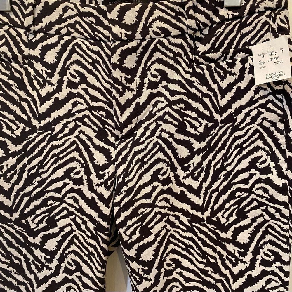 NWT Banana republic Sloan animal print trousers size 6 - Picture 2 of 7